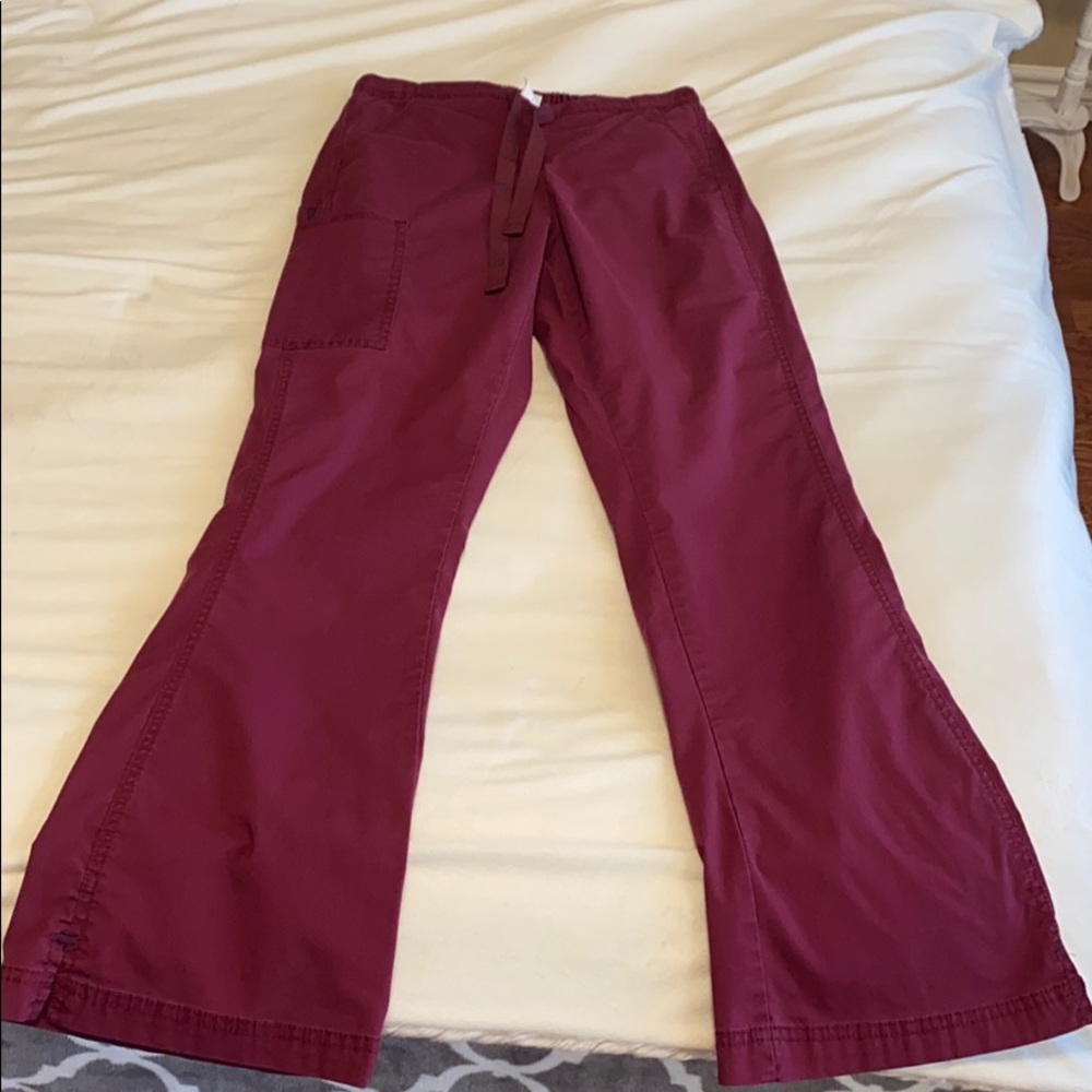 Wonder Wink Maroon Scrub Pants